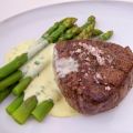 Rumpsteak mit Spargel und Bärlauch-Hollandaise