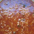 frische Tomatensuppe mit Reis