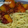 Spaghetti mit Bacon - Nektarinensauce