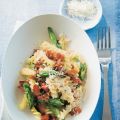 Fusilli mit Spargel und Schinken