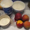 Eis- Pfirsich mit Joghurt und Quark