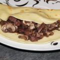 Omelett mit Pilz-Filet-Pfanne