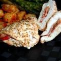 Gefüllte Hähnchenbrust mit Feta und Pancetta