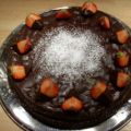 Schokoladentorte mit Erdbeerpüree