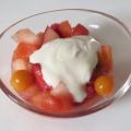 Salat: Obstsalat mit Joghurtdressing