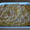 Spätzle-Lyoner-Gratin