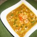 Blumenkohl-Erbsen-Curry-Suppe