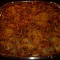 Makkaroniauflauf mit Lammhack und Schafskäse