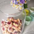 Cookies mit weisser Schoki und Himbeeren