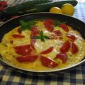 Omelett mit Tomate und Mozzarella