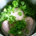 Huhn in Sahnesoße