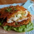 Rösti-Burger mit Fisch