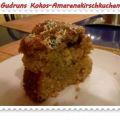 Kuchen: Kokos-Amarenakirschkuchen