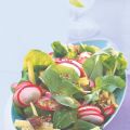 Spinat-Radieschen-Salat mit Käse