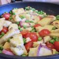 Selbstgemachte Rauke-Gnocchi mit Kirschtomaten