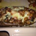 Aubergine mit Kichererbsenfüllung