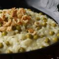 Risotto mit Gorgonzola, Erbsen und Walnüssen