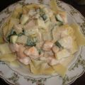 Pasta mit Lachs-Zucchini-Frischkäse-Sauce