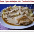Fisch: Cajun-Kabeljau mit Tandoori-Käsesoße