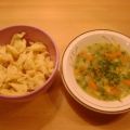 Gemüsesuppe mit Wasserspatzen
