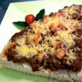 Fladenbrotpizza mit Hackfleisch