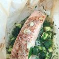 Lachs mit Zucchini im Backpapier