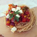 Vollkornspaghetti a la mexicana