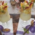 Apfel- Bananen- Salat mit Vanille-Pudding