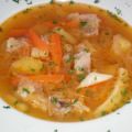 Rindfleischsuppe mit Sauerkraut