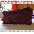 Kuchen: Schoko-Honig-Marzipankuchen