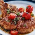 Ribeyesteak mit Pfeffer-Tomaten