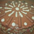 Nougat - Amicelli - Torte mit Himbeeren
