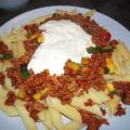 Penne mit Joghurt-Hackfleisch-Sugo