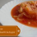 Pappsatt: Rote Sauerkrautsuppe