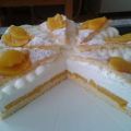 Pfirsich-Zitronen-Fächertorte