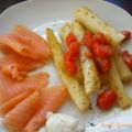 Geräucherter Lachs mit Spargel