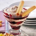 Schokocreme mit Cassis-Beeren