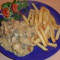 Geschnetzeltes mit Champignon-Rahmsoße