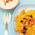 Safran-Couscous mit Obst