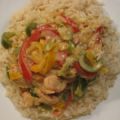 Paprikasauce Tricolore mit Reis