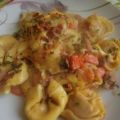 Tortellini mit Schinken  Pilzsauce