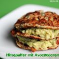 Hirsepuffer mit Avocadocreme