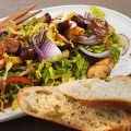 Romana-Paprika-Salat mit Pilzen