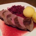Hirschrücken, Niedrigtemperatur gegart, mit[...]