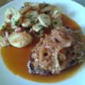 Zwiebelrostbraten mit Bratkartoffeln