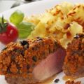 Lammlende mit Oliven-Kruste