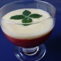 Rhabarberkompott mit Holunderblütencreme