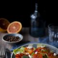 Chicorée-Salat mit Blutorangen und Mozzarella
