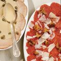 Carpaccio mit Gebratenen Pfifferlingen