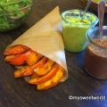 Kürbispommes mit 3 Dips